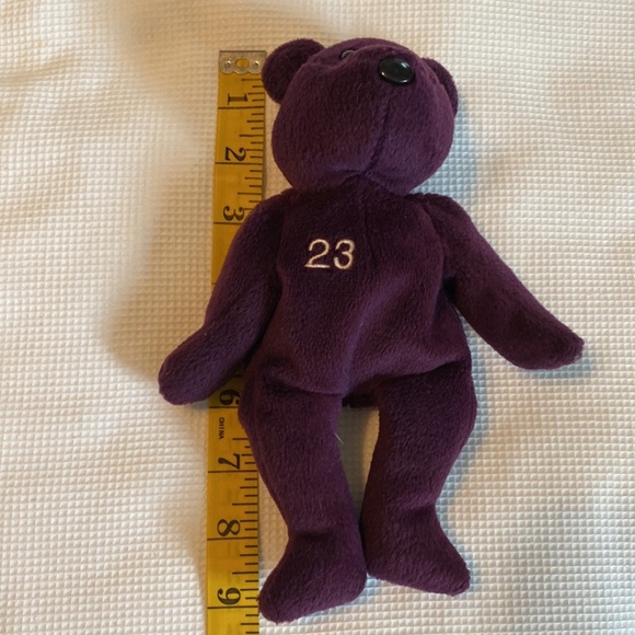 Salvinos Bamm Beanos Beanie Baby Plush Purple David Justice Indians Braves - Picture 8 of 8